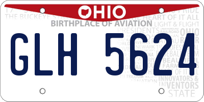 OH license plate GLH5624