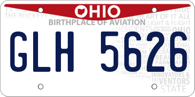 OH license plate GLH5626