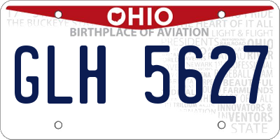 OH license plate GLH5627