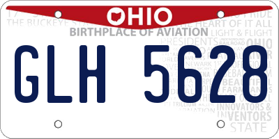 OH license plate GLH5628