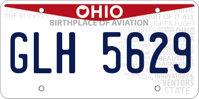 OH license plate GLH5629