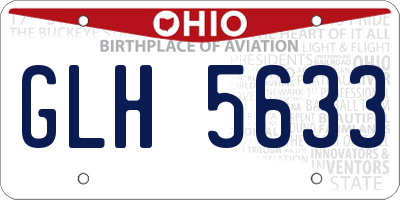 OH license plate GLH5633
