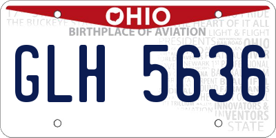 OH license plate GLH5636