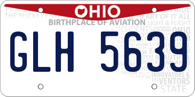 OH license plate GLH5639