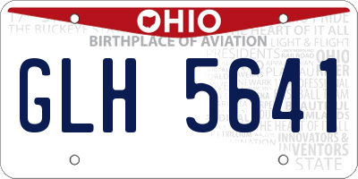 OH license plate GLH5641