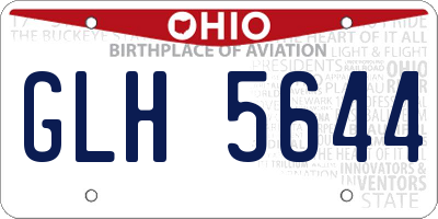 OH license plate GLH5644