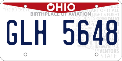 OH license plate GLH5648