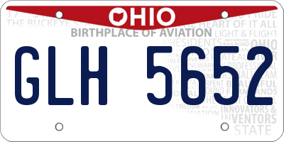 OH license plate GLH5652
