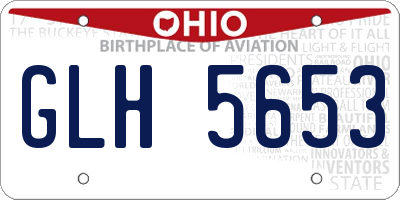OH license plate GLH5653
