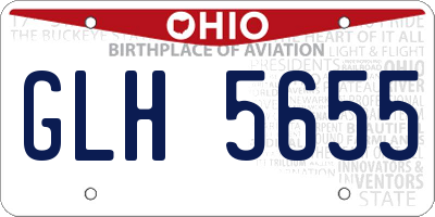 OH license plate GLH5655
