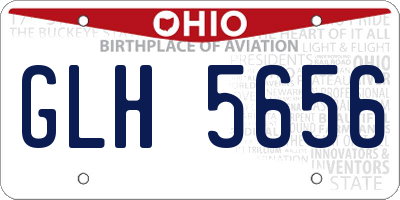 OH license plate GLH5656