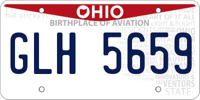 OH license plate GLH5659
