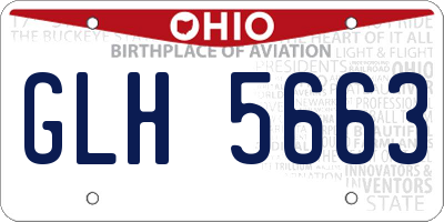 OH license plate GLH5663