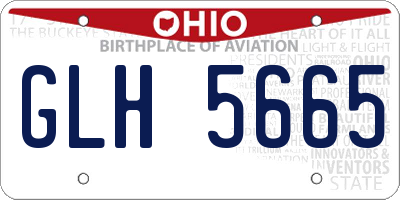 OH license plate GLH5665