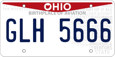 OH license plate GLH5666