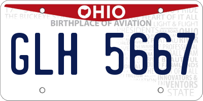 OH license plate GLH5667