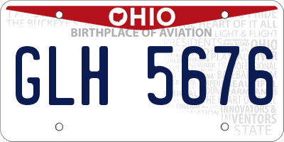 OH license plate GLH5676