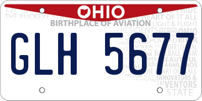 OH license plate GLH5677