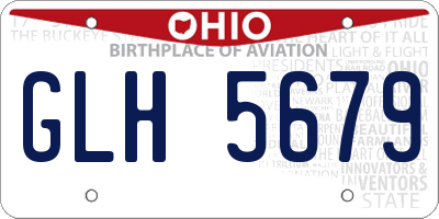 OH license plate GLH5679