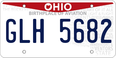 OH license plate GLH5682