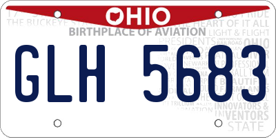 OH license plate GLH5683