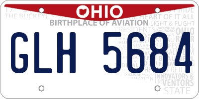 OH license plate GLH5684