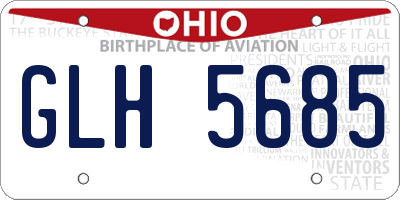 OH license plate GLH5685