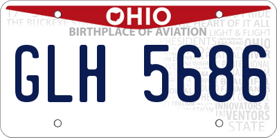 OH license plate GLH5686