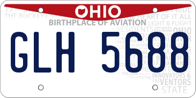 OH license plate GLH5688