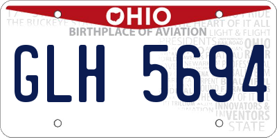 OH license plate GLH5694