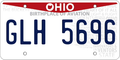OH license plate GLH5696