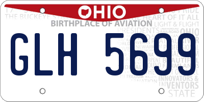 OH license plate GLH5699