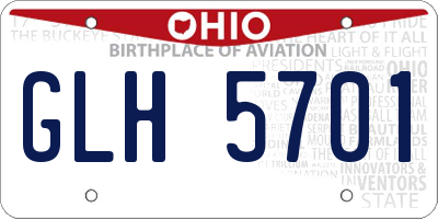 OH license plate GLH5701