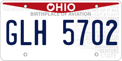 OH license plate GLH5702