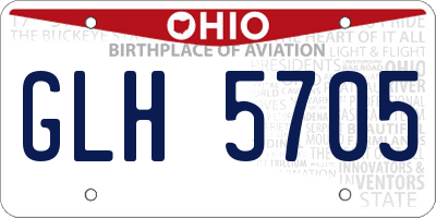 OH license plate GLH5705