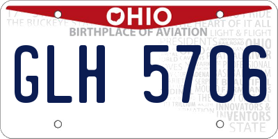 OH license plate GLH5706