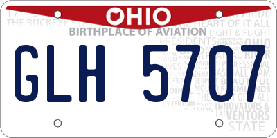 OH license plate GLH5707
