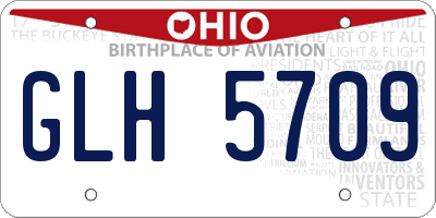 OH license plate GLH5709
