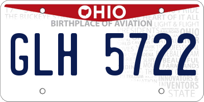 OH license plate GLH5722