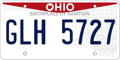 OH license plate GLH5727