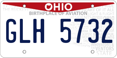 OH license plate GLH5732