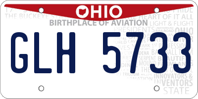 OH license plate GLH5733