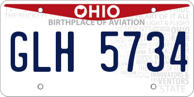 OH license plate GLH5734