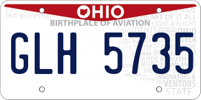 OH license plate GLH5735