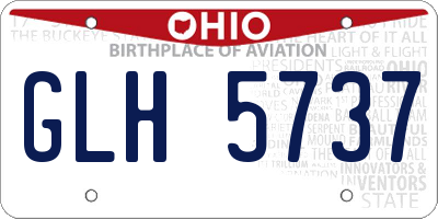 OH license plate GLH5737