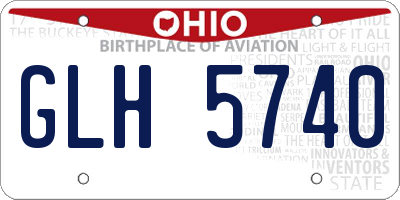 OH license plate GLH5740