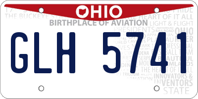 OH license plate GLH5741