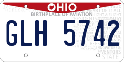 OH license plate GLH5742