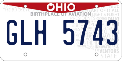 OH license plate GLH5743