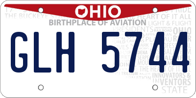 OH license plate GLH5744